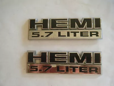 2 Dodge Hemi 5.7 Liter Magnum Emblem Part# 55078115AA OEM Badge Nameplate Logo • $15.99