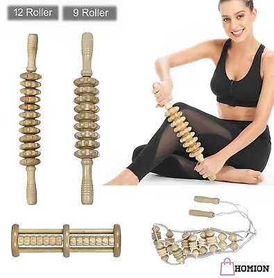 £10.85 • Buy Wooden Roller Tuuli Accessories Anti Cellulite Massage Self Therapy Massager