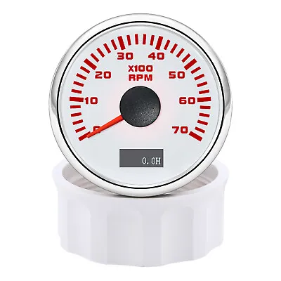 52mm Tachometer Tacho Gauge 0-7000RPM With LCD Hour Meter For Car Marine Boat  • $26