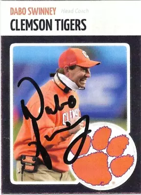 Dabo Swinney Signed Custom Trading Card Clemson University Football (3) • $29.99