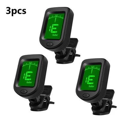 $20.46 • Buy 3*-Digital Chromatic LCD Clip-On Electric Tuner For Guitar Bass Ukulele Violin
