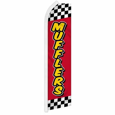  MUFFLERS  Advertising Super Flag Swooper Banner Business Sign Car Auto Part Fix • $25.23