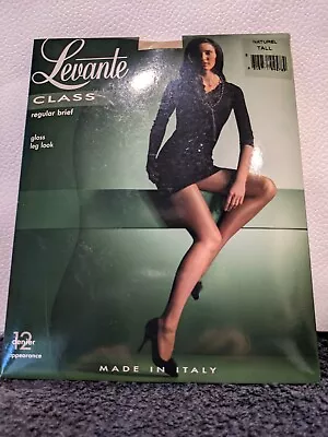 New TALL LEVANTE Class Gloss Leg Look NATUREL Pantyhose Regular Brief 12 DENIER  • $12.99