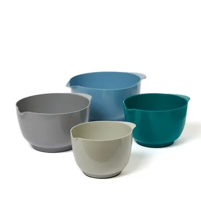 4 Piece Mixing Bowl Set Baking Cooking 4 Sizes Pack Multicolor New  Uk • £12.99