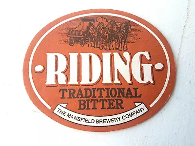 Vintage MANSFIELD BREWERY - Riding Traditional Bitter Cat No'89 Beer Mat Coaster • £1.95