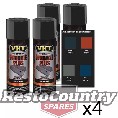 VHT High Temperature Spray Paint WRINKLE PLUS BLACK X4 Dash Firewall Glove Box • $77.99