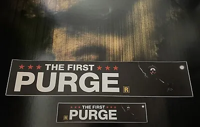 The First Purge 2018 Authentic Horror Movie Mylar Banner Poster Small Large 5X25 • $20