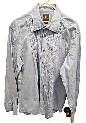 Vintage Armani Exchange Men's Button Down Tux Style Casual Shirt • $20