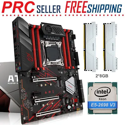 X99 Motherboard LGA 2011-v3 Xeon E5-2698 V3 CPU 16GB DDR4 2666MHz RAM Combo Kit • $189.98