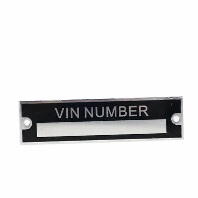 Pre- Engraved Vin Tag Aluminum Plate Custom Engraved With Your Number • $15.93