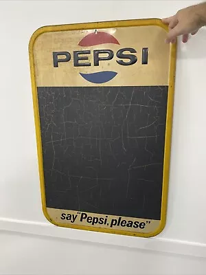 1965 Pepsi Menu Board 30 X 19 Stout Original Vintage Soda Advertisement American • $174.99