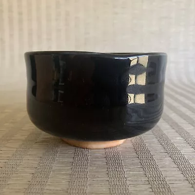 Japan Chawan Ceramic Bowl Matcha Tea Maker Ceremony Black Hand Glazed Stoneware • $20.97