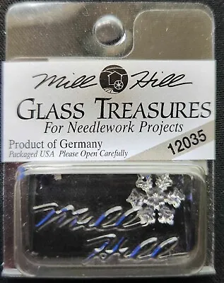 Mill Hill Glass Treasures - Small Snowflake Crystal Bright - 12mm • $3.50