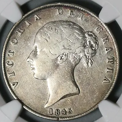 1845 NGC VF Victoria 1/2 Crown Great Britain Sterling Silver Coin (21080801C) • $165