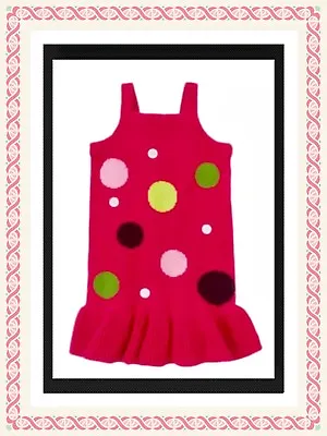 NWT Girls 9 Gymboree Pups & Kisses Dark Pink Red POLKA DOT Sweater JUMPER DRESS • $19.99