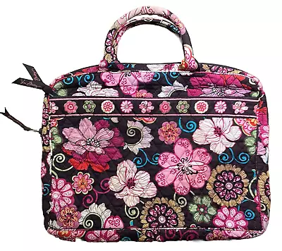 Vera Bradley  Quilted Cotton Pink Floral Print Laptop Bag • $15.99