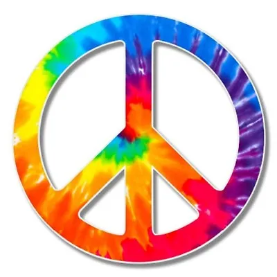 Peace Sign Tie Dye Car Laptop Phone Vinyl Sticker  - SELECT SIZE • $3.89