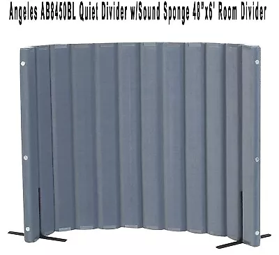 NEW Angeles AB8450BL Quiet Divider W/Sound Sponge 48”x6' Room Divider Slate Blue • $228.14