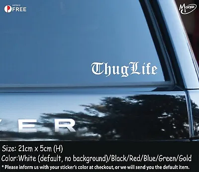 THUG LIFE Sticker-Reflective/Metallic Color Car Decals Funny Best Gifts • $5.99