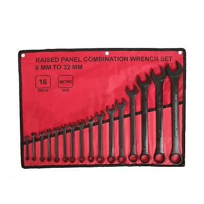 16 Piece 12 Point Metric Combination Wrench Set 6 To 32 Mm Thin Wrench Set • $46.81
