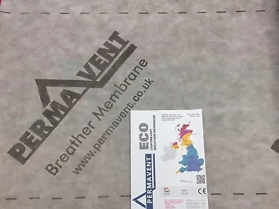Breathable Roofing Felt - Breather Membrane - Permavent Eco - 1.5m X 50m Roll UK • £54