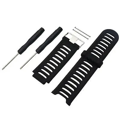 Black Silicone Watch Band Strap + Tool Kit For Garmin Forerunner 910XT GPS Watch • $10.17