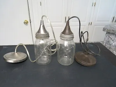 2 Farmhouse Pendant Light Fixture Vintage Industrial Hanging Rustic Kitchen Jar • $8.99