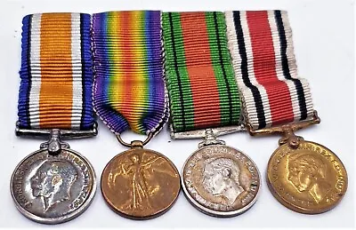 £60 • Buy Set Of Miniature WW1 Victory & BWM Medal & WW2 & Special Constabulary Medals