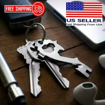 20 In 1 Multi Tool EDC Keychain Flat Crowbar Hex Wrench Pry Bar Opener Survival  • $8.99