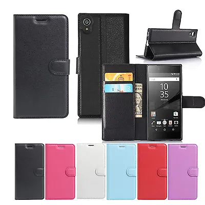 $7.99 • Buy Premium Leather Wallet Case TPU Cover Sony Xperia XA2 XA1 XA Ultra XZ Premium