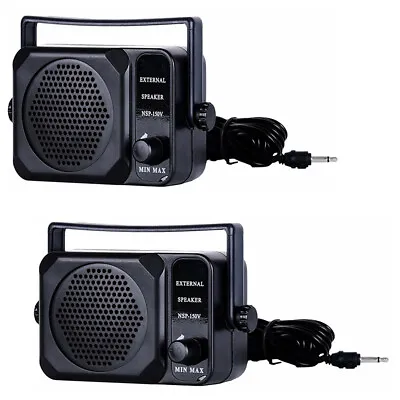 2X NEW MINI EXTERNAL SPEAKER CB RADIO SH2P4 Mobile Police Scanner Ham Extension • $21.90