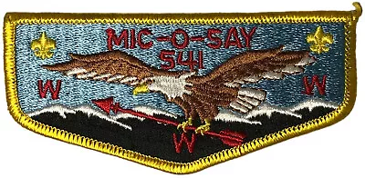 Mic-O-Say Lodge 541 Western Colorado Council CO S4 Flap GLD Bdr (YX825) • $8.95