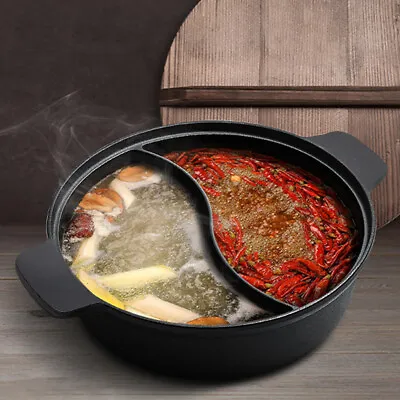 Non-Stick Chinese Hotpot Cooker Shabu Pot FoodParty Hot Pot Home Camping Cooking • £22.95