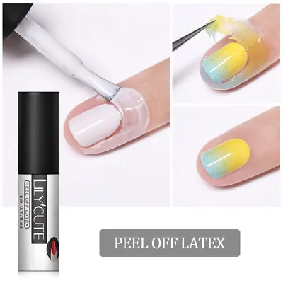 LILYCUTE 5ml Peel Off Liquid Tape Cold-resistant Nail Art Stamping Polish Tools • $4.39