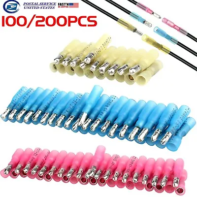 100-200X Heat Shrink Bullet Wire Connectors 22-10AWG Male Female Crimp Terminals • $6.99