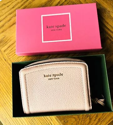 Kate Spade Knott Small Compact Wallet Pink Pebbled Leather BNWT RRP £165!!! • £45