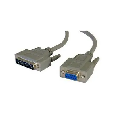 GP1664 Serial Cable 9 Pin Female To 25 Pin Male Printer Cable 3 Metres • £7.19