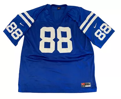 Nike Team Jersey Mens Adult 2XL Blue Indianapolis Colts Marvin Harrison #88 • $19.99