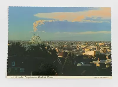 Mt. St. Helens Eruption From Portland Oregon Postcard Aerial View Unposted • $3.24