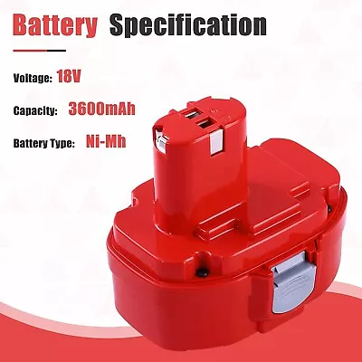 18 Volt 3.6Ah Ni-Mh Battery For Makita 1822 1834 1823 1833 1835 PA18 192826-5 • $21.99