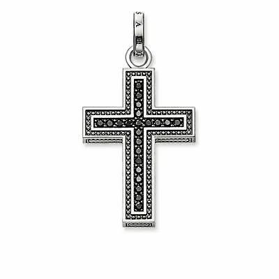 Genuine THOMAS SABO Pendant  Black Cross Pave  • $299