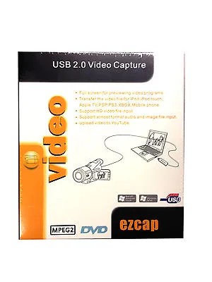  EZCAP116 USB 2.0 Video Capture For XPVistaWindows 7/8 32bit/64bit PS3 Xbox360 • £14.99