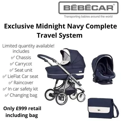 £899 • Buy Bebecar Ip-OP Exclusive Complete Bundle - Midnight Navy