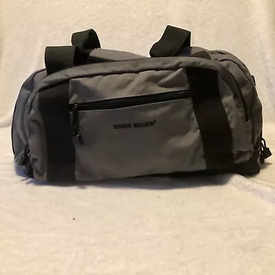 Eddie Bauer Gray Travel Carry On Duffle Gym Bag Overnight Carryon • $24.99