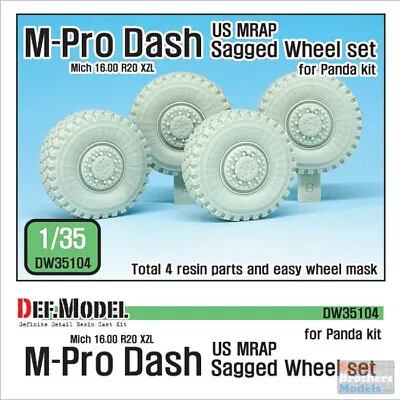 DEFDW35104 1:35 DEF Model M-Pro Dash Sagged Wheel Set (PAN Kit) • $26.99