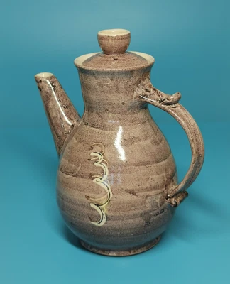 £20 • Buy Vintage Hand Painted Studio Art Pottery Lilac Coffee Pot 20.5cms Signed