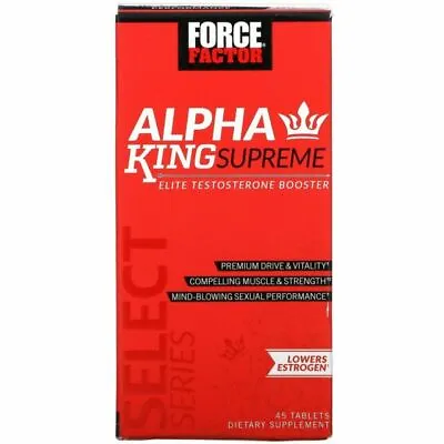 $19.99 • Buy Force Factor Alpha King Supreme Dietary Supplement - 45 Tablets. 10/2023