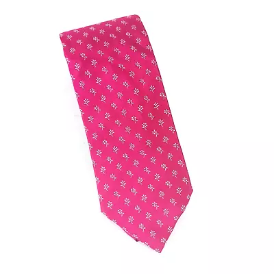 Pal Zileri Mens Silk Necktie Dark Pink Floral Tie • $25.50