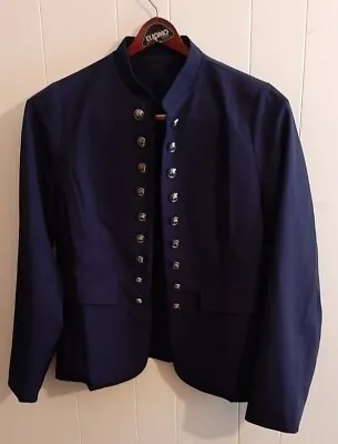 Women's Military Style Jacket Navy Blue XL EUC  • $25