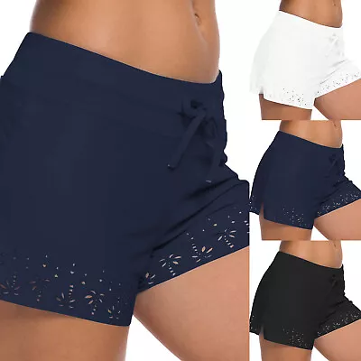 Women's Swim Shorts With Pockets High Waisted Maternity Swim Bottoms Shorts • $14.82